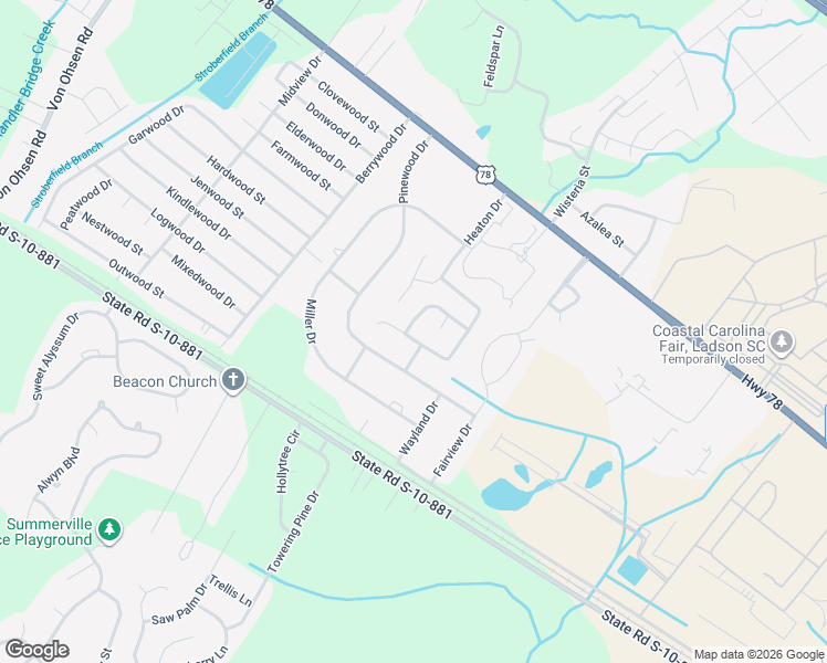 map of restaurants, bars, coffee shops, grocery stores, and more near 9861 Levenshall Drive in Ladson