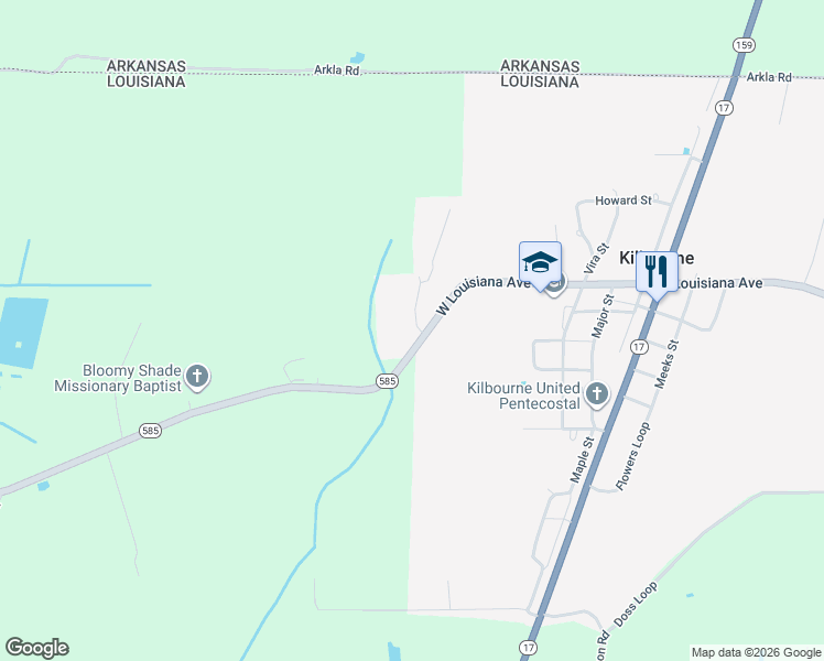 map of restaurants, bars, coffee shops, grocery stores, and more near 139 Mattie Lane in Oak Grove