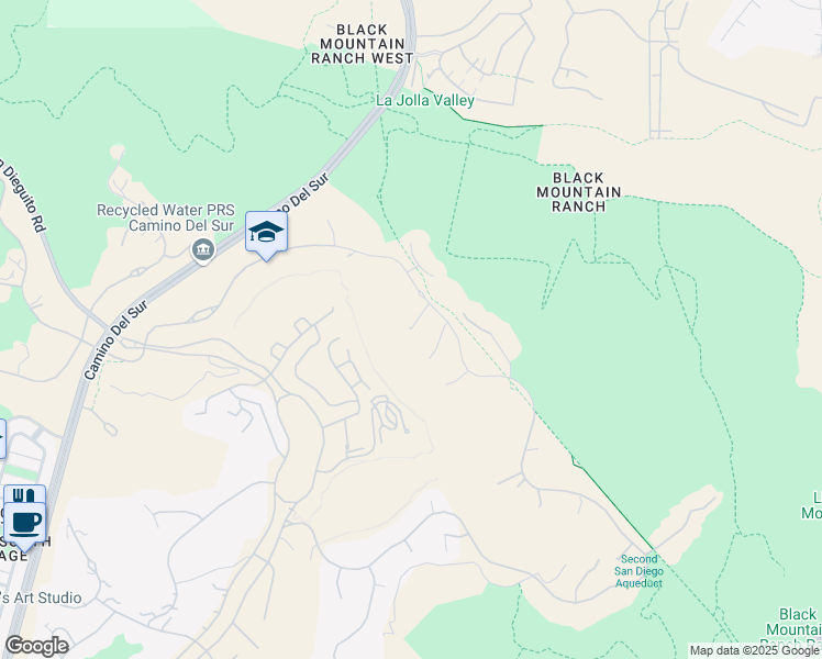 map of restaurants, bars, coffee shops, grocery stores, and more near 8287 Run of the Knolls in San Diego