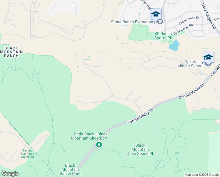 map of restaurants, bars, coffee shops, grocery stores, and more near Valle Del Sur Court in San Diego