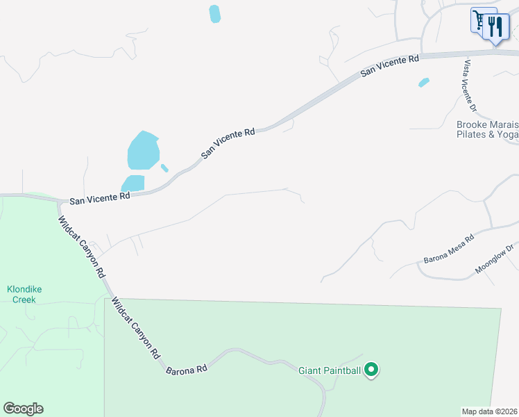 map of restaurants, bars, coffee shops, grocery stores, and more near 23049 Tombill Road in Ramona