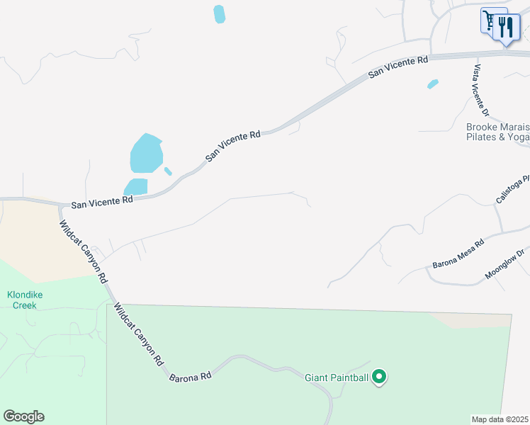 map of restaurants, bars, coffee shops, grocery stores, and more near 23049 Tombill Road in San Diego Country Estates