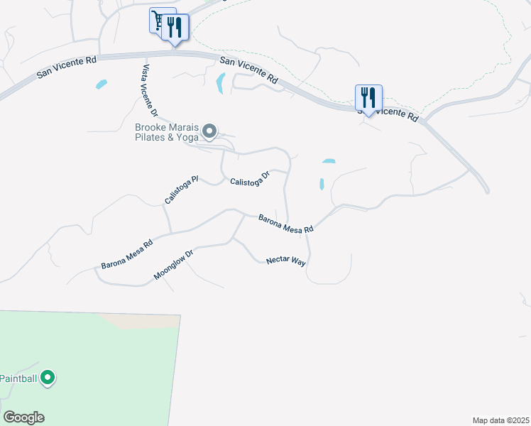 map of restaurants, bars, coffee shops, grocery stores, and more near 23936 Barona Mesa Road in Ramona