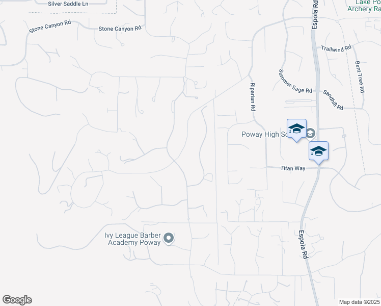 map of restaurants, bars, coffee shops, grocery stores, and more near 13752 Paseo Valle Alto in Poway