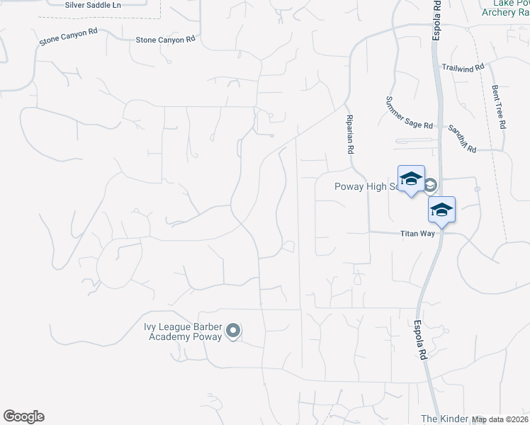 map of restaurants, bars, coffee shops, grocery stores, and more near 13752 Paseo Valle Alto in Poway