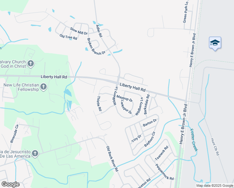 map of restaurants, bars, coffee shops, grocery stores, and more near 201 Maypop Drive in Goose Creek