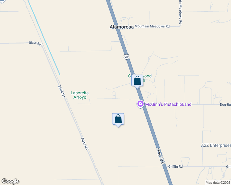 map of restaurants, bars, coffee shops, grocery stores, and more near 23 Dingo Rd in Alamogordo