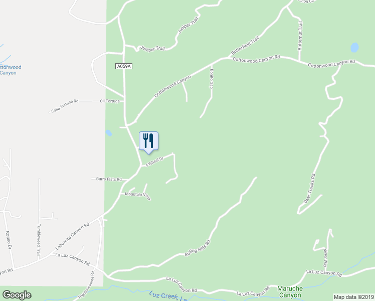 map of restaurants, bars, coffee shops, grocery stores, and more near 21 4 Wheel Drive in La Luz