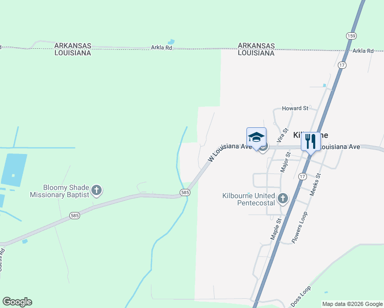 map of restaurants, bars, coffee shops, grocery stores, and more near 139 Mattie Lane in Oak Grove