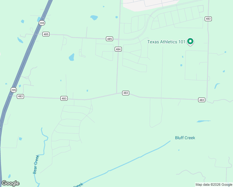 map of restaurants, bars, coffee shops, grocery stores, and more near 12601 County Road 483 in Lavon