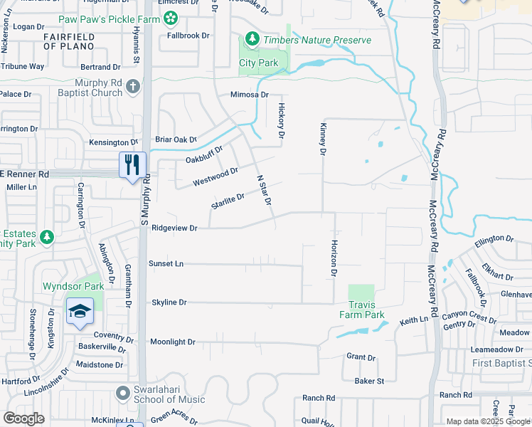 map of restaurants, bars, coffee shops, grocery stores, and more near 132 Ridgeview Drive in Murphy