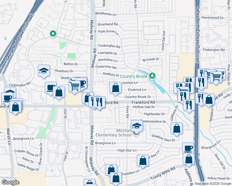 map of restaurants, bars, coffee shops, grocery stores, and more near in Dallas