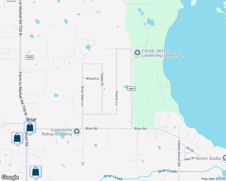 map of restaurants, bars, coffee shops, grocery stores, and more near 331 Prairie Lane in Azle