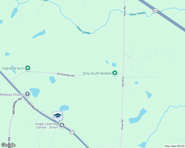 map of restaurants, bars, coffee shops, grocery stores, and more near 516 Old Rumble Road in Forsyth
