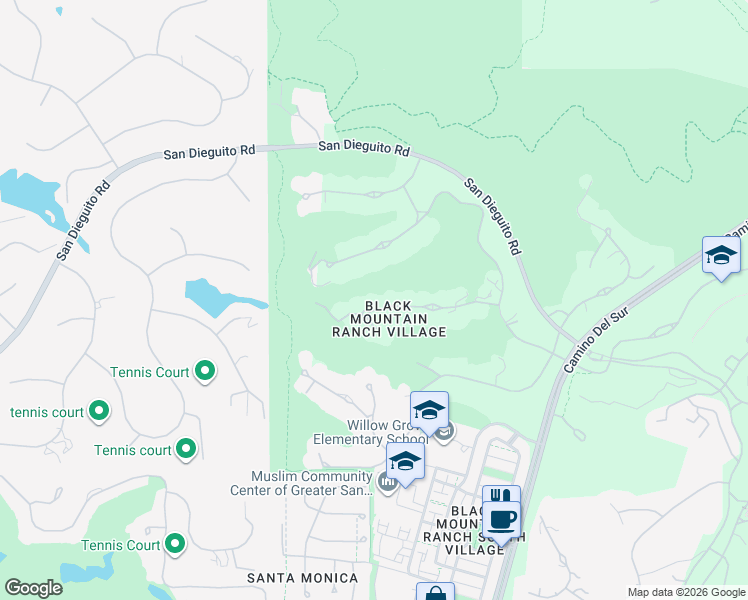 map of restaurants, bars, coffee shops, grocery stores, and more near 7630 Iluminado in San Diego