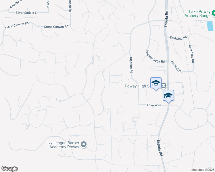 map of restaurants, bars, coffee shops, grocery stores, and more near 13773 Paseo Valle Alto in Poway