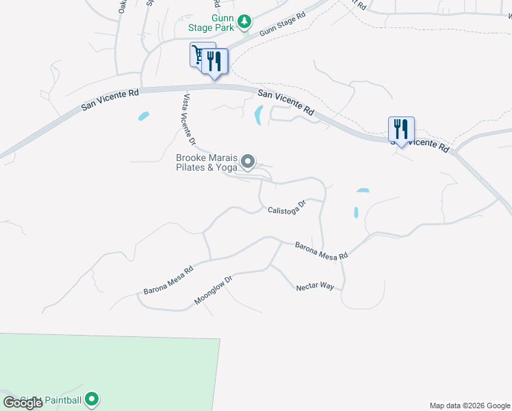 map of restaurants, bars, coffee shops, grocery stores, and more near 23742 Calistoga Place in Ramona
