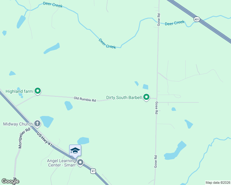 map of restaurants, bars, coffee shops, grocery stores, and more near 516 Old Rumble Road in Forsyth