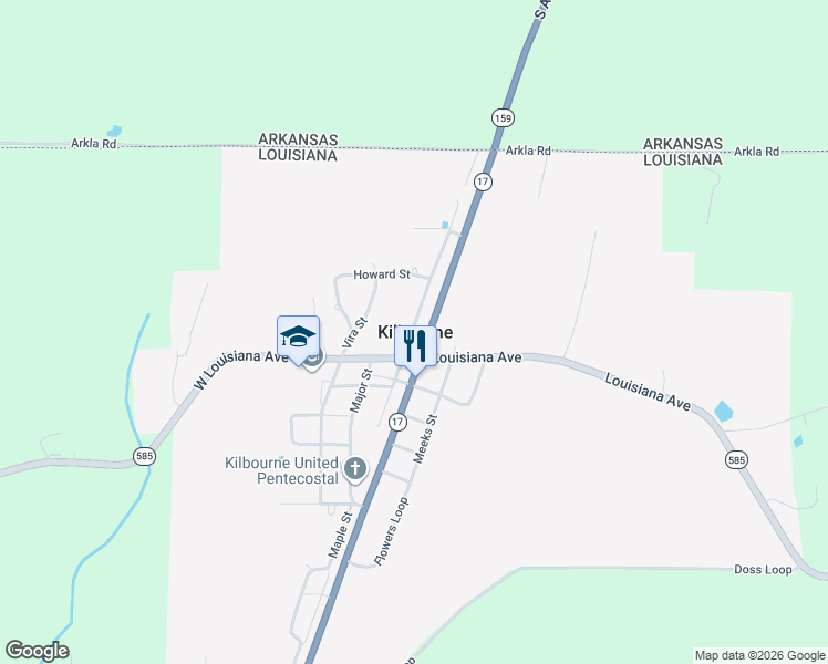 map of restaurants, bars, coffee shops, grocery stores, and more near in Kilbourne