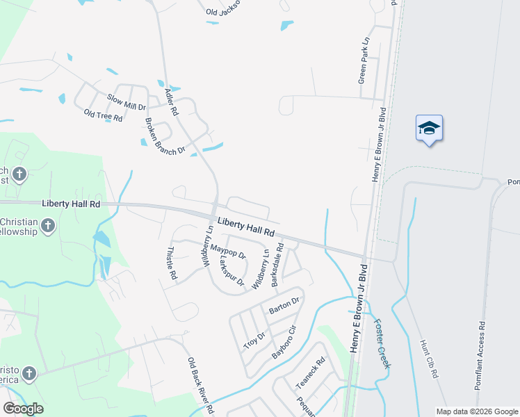map of restaurants, bars, coffee shops, grocery stores, and more near 361 Flyway Road in Goose Creek