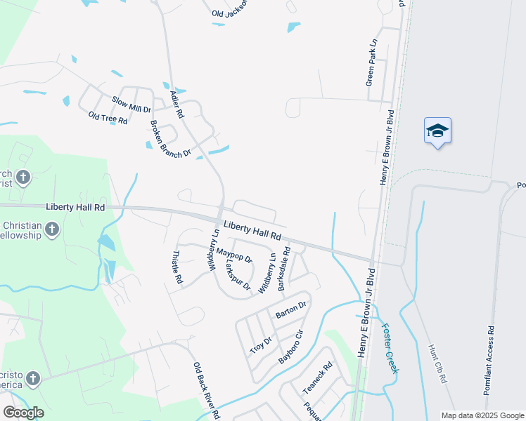 map of restaurants, bars, coffee shops, grocery stores, and more near 361 Flyway Road in Goose Creek