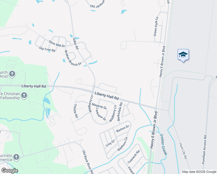 map of restaurants, bars, coffee shops, grocery stores, and more near 361 Flyway Road in Goose Creek