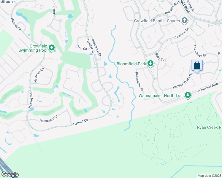 map of restaurants, bars, coffee shops, grocery stores, and more near Tanglewood Circle in Goose Creek