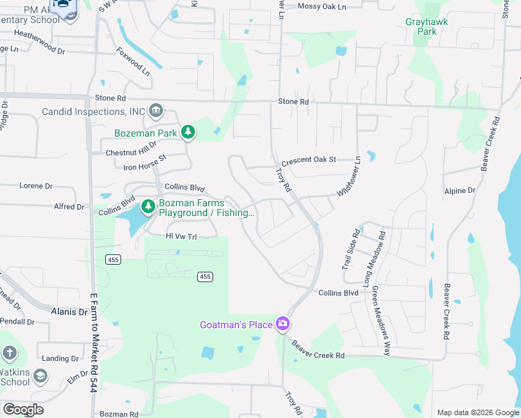 map of restaurants, bars, coffee shops, grocery stores, and more near 1503 Canyon Creek Road in Wylie