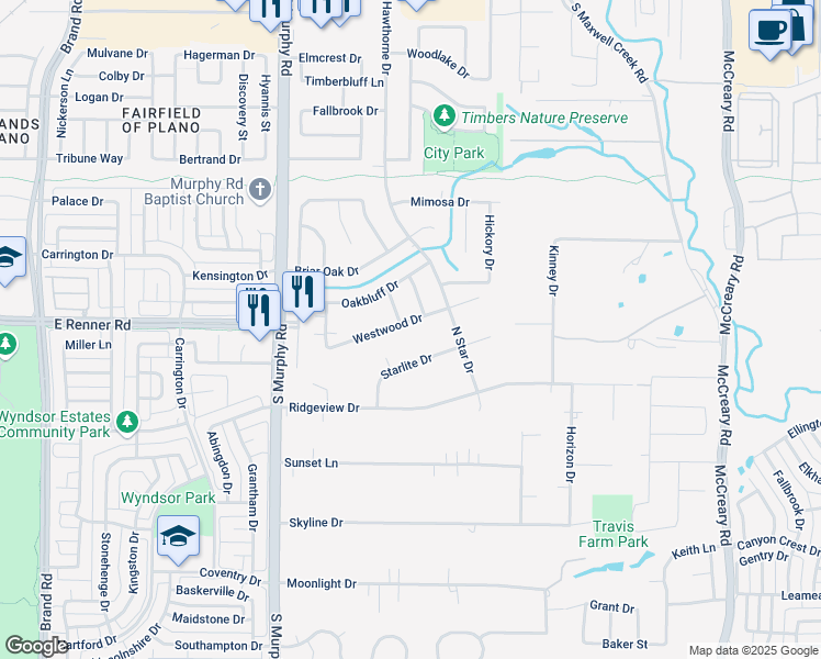 map of restaurants, bars, coffee shops, grocery stores, and more near 208 Westwood Drive in Murphy