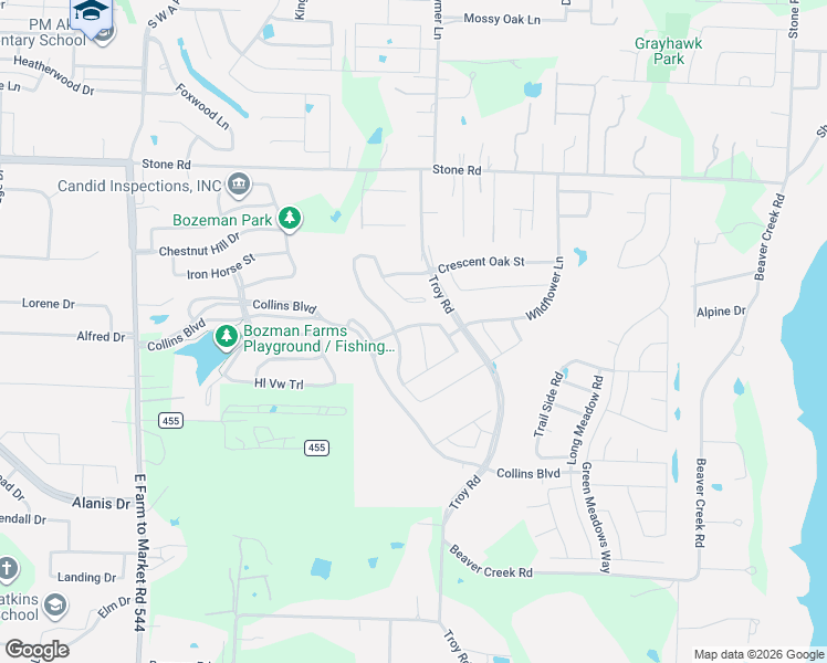 map of restaurants, bars, coffee shops, grocery stores, and more near 1503 Canyon Creek Road in Wylie