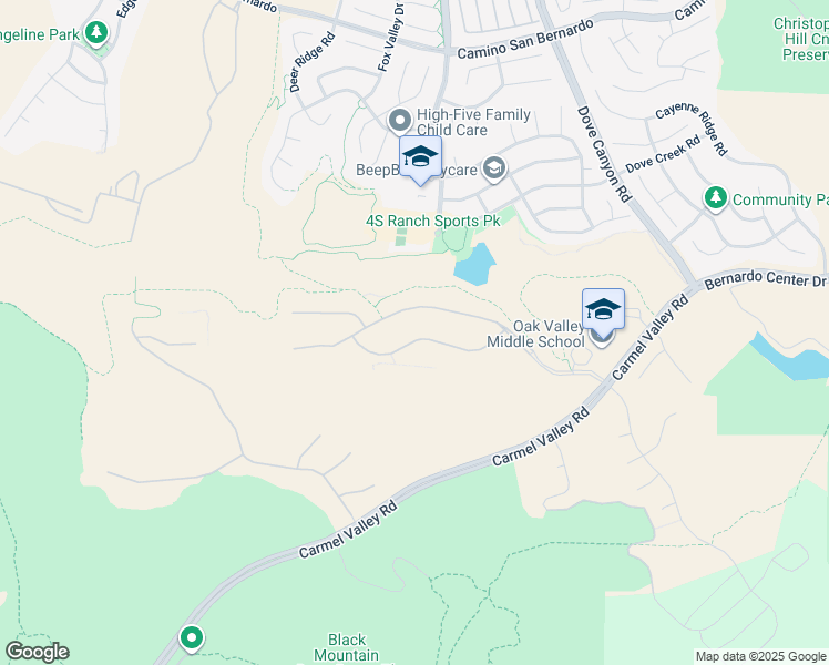 map of restaurants, bars, coffee shops, grocery stores, and more near 10055 Winecrest Road in San Diego