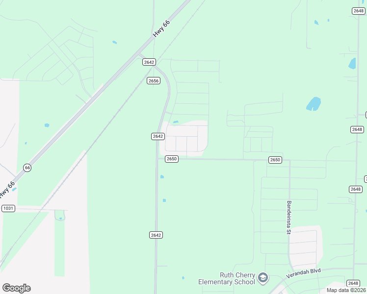 map of restaurants, bars, coffee shops, grocery stores, and more near County Road 2650 in Royse City