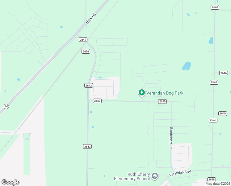 map of restaurants, bars, coffee shops, grocery stores, and more near County Road 2650 in Royse City
