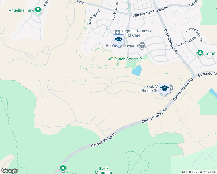 map of restaurants, bars, coffee shops, grocery stores, and more near Winecreek Road & Winecreek Court in San Diego