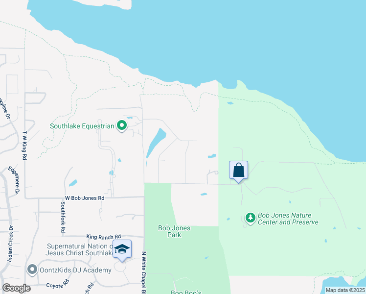 map of restaurants, bars, coffee shops, grocery stores, and more near 4490 Saddle Ridge Road in Southlake