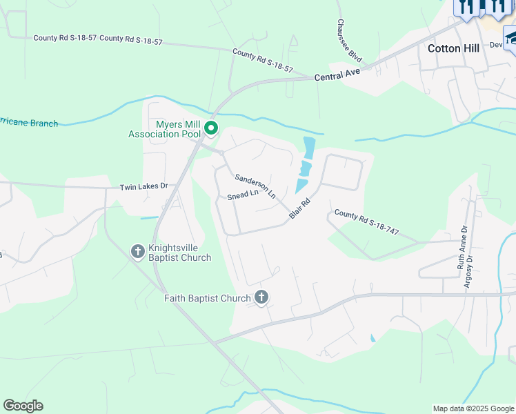 map of restaurants, bars, coffee shops, grocery stores, and more near 8012 Henderson Road in Summerville