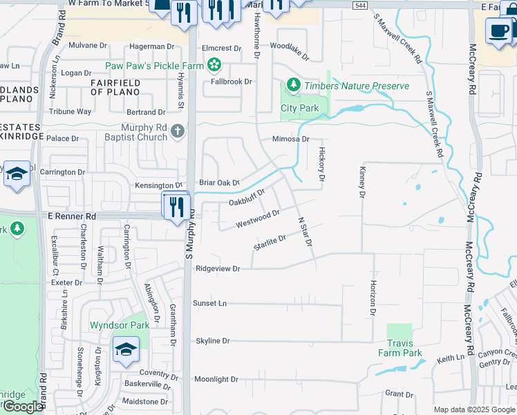 map of restaurants, bars, coffee shops, grocery stores, and more near 531 Jasmine Drive in Murphy