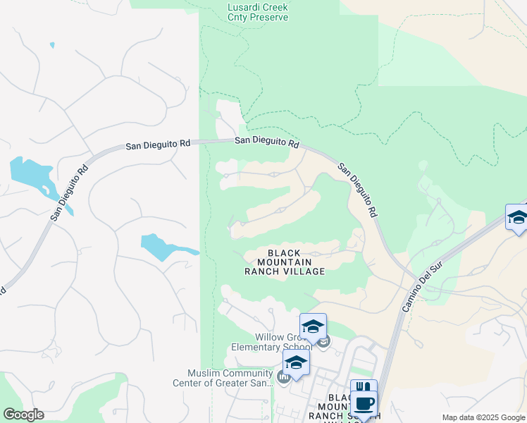 map of restaurants, bars, coffee shops, grocery stores, and more near 7564 Northern Lights in San Diego