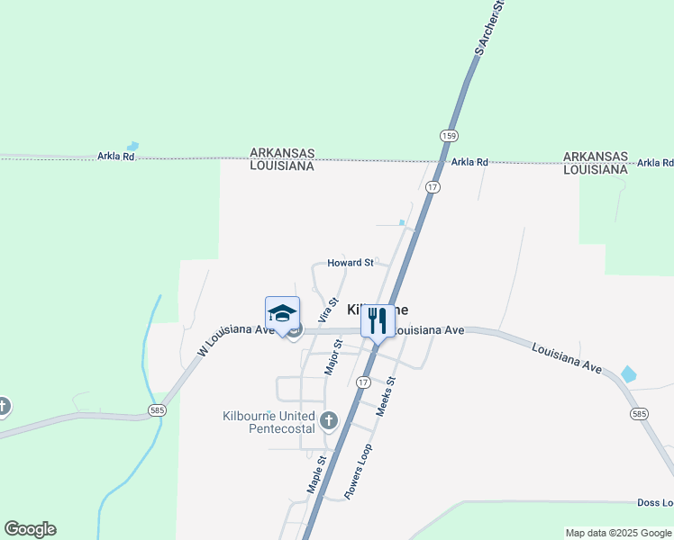 map of restaurants, bars, coffee shops, grocery stores, and more near 301-349 Howard Street in Oak Grove