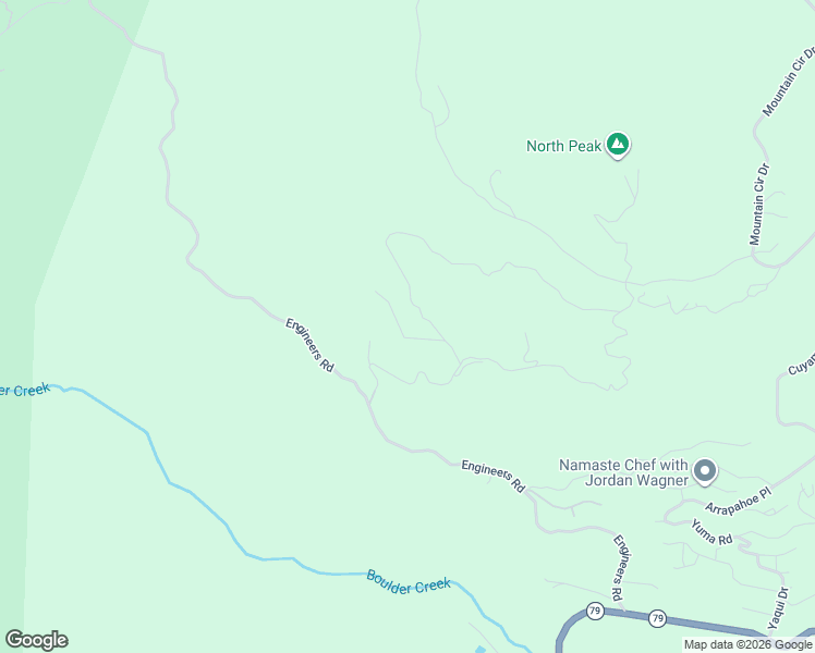 map of restaurants, bars, coffee shops, grocery stores, and more near 36145 North Peak Way in Julian