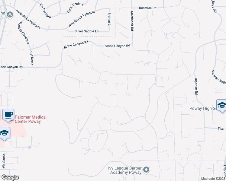 map of restaurants, bars, coffee shops, grocery stores, and more near 15925 Lime Grove Road in Poway