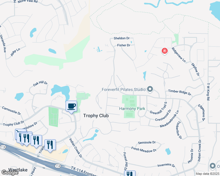map of restaurants, bars, coffee shops, grocery stores, and more near 1 Asheville Lane in Roanoke