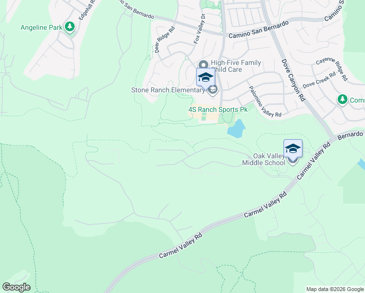 map of restaurants, bars, coffee shops, grocery stores, and more near 10215 Winecreek Court in San Diego
