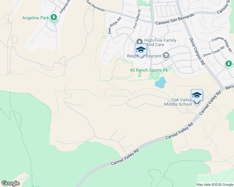 map of restaurants, bars, coffee shops, grocery stores, and more near 10263 Winecreek Court in San Diego