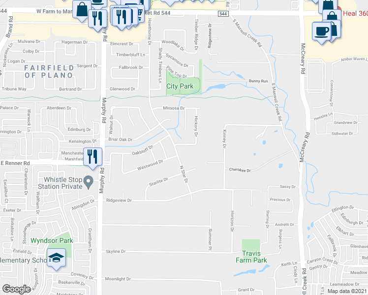 map of restaurants, bars, coffee shops, grocery stores, and more near 326 Kentwood Drive in Murphy