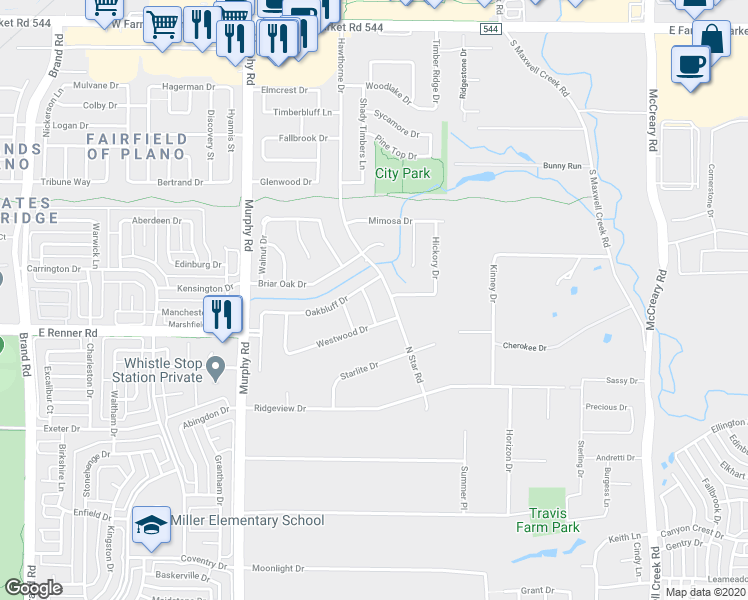 map of restaurants, bars, coffee shops, grocery stores, and more near 524 Weeping Willow Drive in Murphy