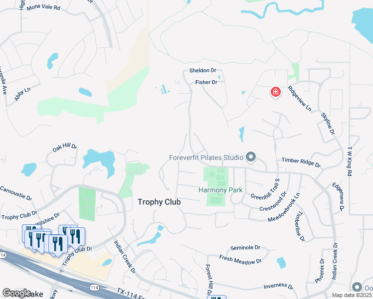 map of restaurants, bars, coffee shops, grocery stores, and more near 1 Asheville Lane in Roanoke