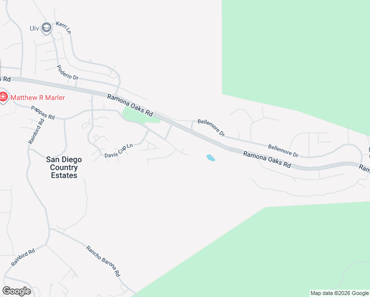 map of restaurants, bars, coffee shops, grocery stores, and more near 25552 Pappas Road in Ramona