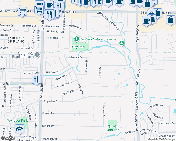 map of restaurants, bars, coffee shops, grocery stores, and more near 436 Hickory Drive in Murphy