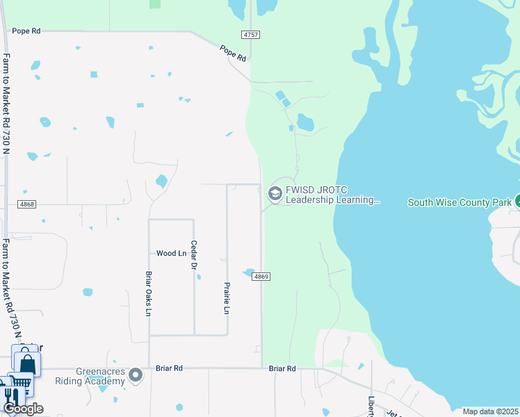 map of restaurants, bars, coffee shops, grocery stores, and more near 339 County Road 4869 in Azle
